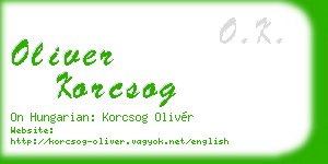 oliver korcsog business card
